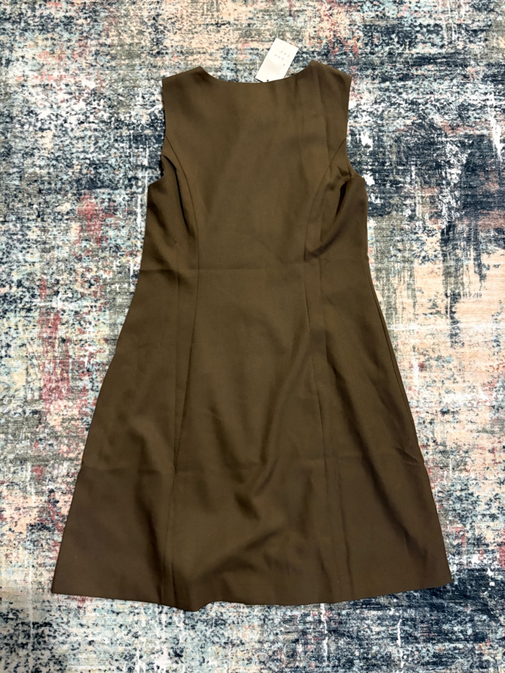 Front Button-Down Mini Shift Dress - Picture 2 of 2
